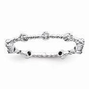 Sterling Silver Diamond Wedding Band