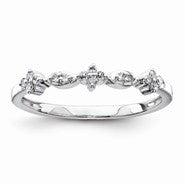 Sterling Silver Diamond Wedding Band