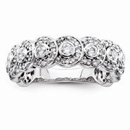 Sterling Silver Diamond Wedding Band