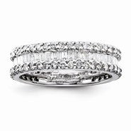 Sterling Silver Diamond Wedding Band