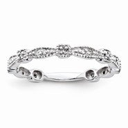 Sterling Silver Diamond Wedding Band