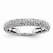 Sterling Silver Diamond Wedding Band
