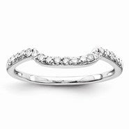Sterling Silver Diamond Wedding Band