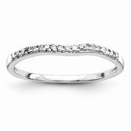 Sterling Silver Diamond Wedding Band