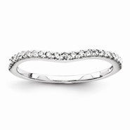 Sterling Silver Diamond Wedding Band