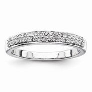 Sterling Silver Diamond Wedding Band