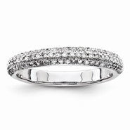 Sterling Silver Diamond Wedding Band