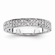 Sterling Silver Diamond Wedding Band