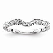 Sterling Silver Diamond Wedding Band