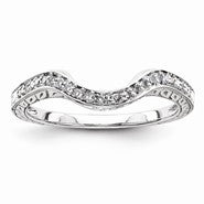 Sterling Silver Diamond Wedding Band
