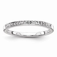 Sterling Silver Diamond Wedding Band