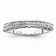 Sterling Silver Diamond Wedding Band