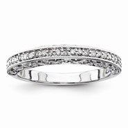 Sterling Silver Diamond Wedding Band
