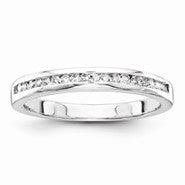 Sterling Silver Diamond Wedding Band