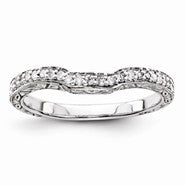 Sterling Silver Diamond Wedding Band