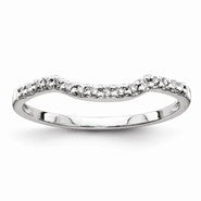 Sterling Silver Diamond Wedding Band