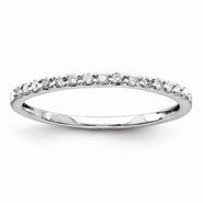 Sterling Silver Diamond Wedding Band