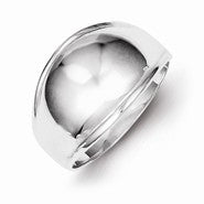 Sterling Silver Fancy Polished Domed Ring