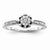 Sterling Silvadium Diamond Engagement Ring