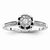 Sterling Silvadium Diamond Engagement Ring