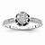 Sterling Silvadium Diamond Engagement Ring