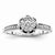 Sterling Silvadium Diamond Engagement Ring