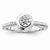 Sterling Silvadium Diamond Engagement Ring