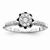 Sterling Silvadium Diamond Engagement Ring
