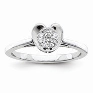 Sterling Silvadium Diamond Engagement Ring