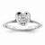 Sterling Silvadium Diamond Engagement Ring