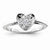 Sterling Silvadium Diamond Engagement Ring