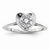 Sterling Silvadium Diamond Engagement Ring