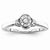 Sterling Silvadium Diamond Engagement Ring