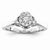 Sterling Silvadium Diamond Engagement Ring