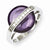 Sterling Silver Amethyst & CZ Ring