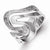 Sterling Silver Polished and Textured Swirl Ring