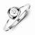 Sterling Silver w/Rhodium Plated CZ Heart Ring