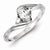 Sterling Silver w/Rhodium Plated CZ Ring