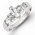 Sterling Silver w/Rhodium Plated CZ Ring