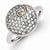 Sterling Silver & Gold Plating CZ Circle Swirl Ring