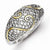 Sterling Silver & Gold Plating CZ Swirl Ring