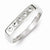 Sterling Silver Flat Top CZ Ring