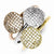 Sterling Silver Micro Pave Vermeil Polished Trio Stackable Ring