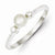 Sterling Silver CZ Pearl Ring