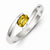 Sterling Silver Orange/Yellow Oval CZ Ring