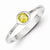 Sterling Silver Yellow Round Bezel CZ Ring