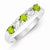 Sterling Silver Lime Green & White CZ Ring