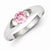 Sterling Silver Pink Round CZ Ring