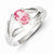 Sterling Silver Pink Oval CZ Ring