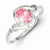 Sterling Silver Pink Oval CZ Ring